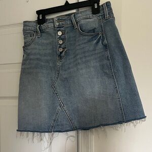Old navy light wash jean skirt, size 2